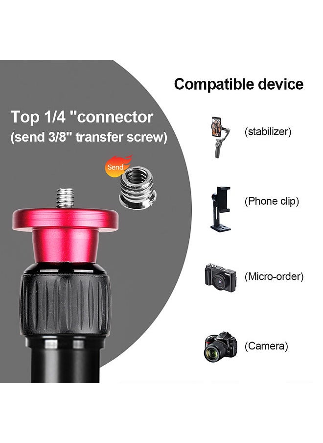 Manbily - Manbily LR-252 44.5cm/17.5in Extension Rod Aluminum Alloy 5kg/11lbs Load Capacity 2 Sections with Universal 1/4in & 3/8in Threaded Screw for DSLR SLR Camera Stabilizer Ball Head Tripod Phone Clamp - Image 1