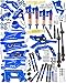 RcarmubWow RC Upgrades Part for 110 Slash 2WDDriveshaftsShock Absorbers Suspension Arms Turnbuckles LinksCaster Blocks Steering Block Stub Axle Carriers Shock Towers BulkheadNavy Blue - Image 2