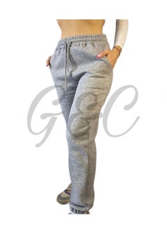 Gray Melange Thick Fleece Inside Basic Knitted Sweatpants TWOAW22EA0468.