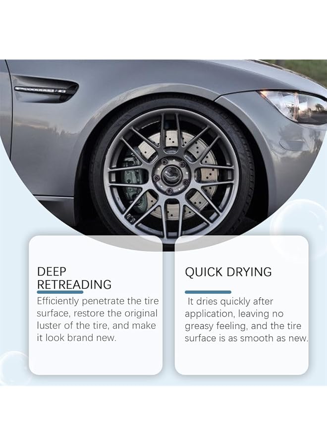 Azonee Tire Wax - 100G Tire Coating Paste With Sponge, Auto Tire Dressing Paste For Car Maintenance, Tire Polish Cream For Long-Lasting Shine And Protection  - Image 4