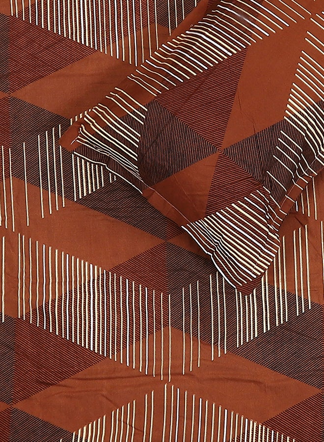 Status Contract-Cotton Rich Premium Double Bedsheet with 2 Pillow Covers for Bed Room, Home, Hotel-120 GSM, Maroon Diamond, 215 X 235 Cm - Image 4