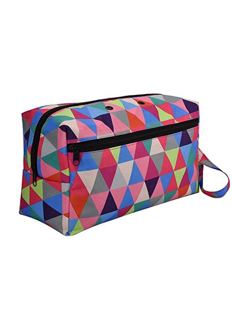 حقيبة كروشيه محمولة بسحاب وجيوب، منظم خيوط أنيق للحياكة، أدوات كروشيه، تخزين الصوف والإبر - Image 1