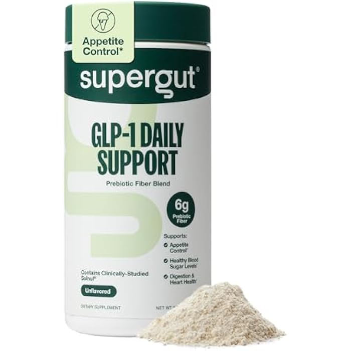 Supergut دعم سوبرغوت GLP1 اليومي - مسحوق مكمل GLP-1 عالي الألياف للنساء والرجال - مزيج مشروب خالي من السكر لصحة الأمعاء (20 حصة) - Image 1