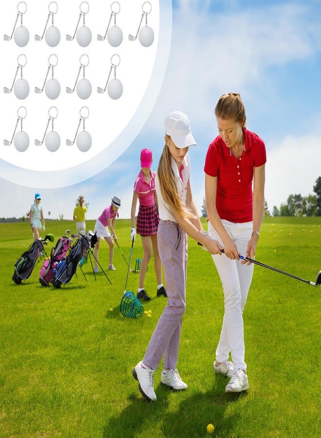 Equsion 18 Pack Golf Ball Keychains Bulk for Men Women Cute Acrylic Golf Keychains Party Favors Funny Golfing Lover Gifts for Club, Team, Player Carnival Reward - Image 3
