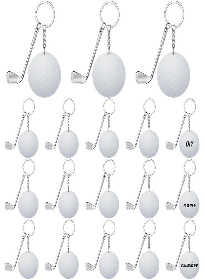 Equsion 18 Pack Golf Ball Keychains Bulk for Men Women Cute Acrylic Golf Keychains Party Favors Funny Golfing Lover Gifts for Club, Team, Player Carnival Reward - Image 1