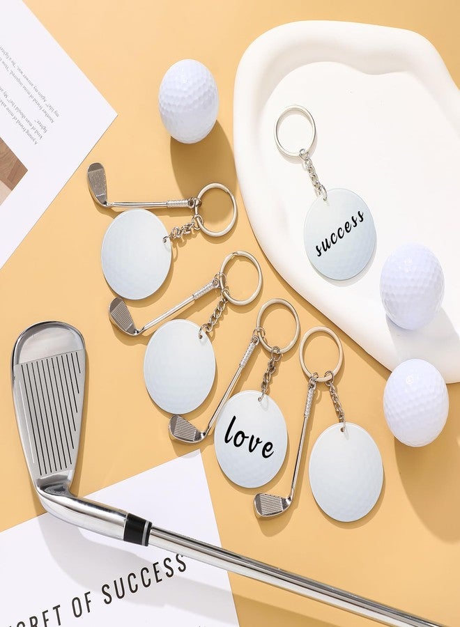 Equsion 18 Pack Golf Ball Keychains Bulk for Men Women Cute Acrylic Golf Keychains Party Favors Funny Golfing Lover Gifts for Club, Team, Player Carnival Reward - Image 2