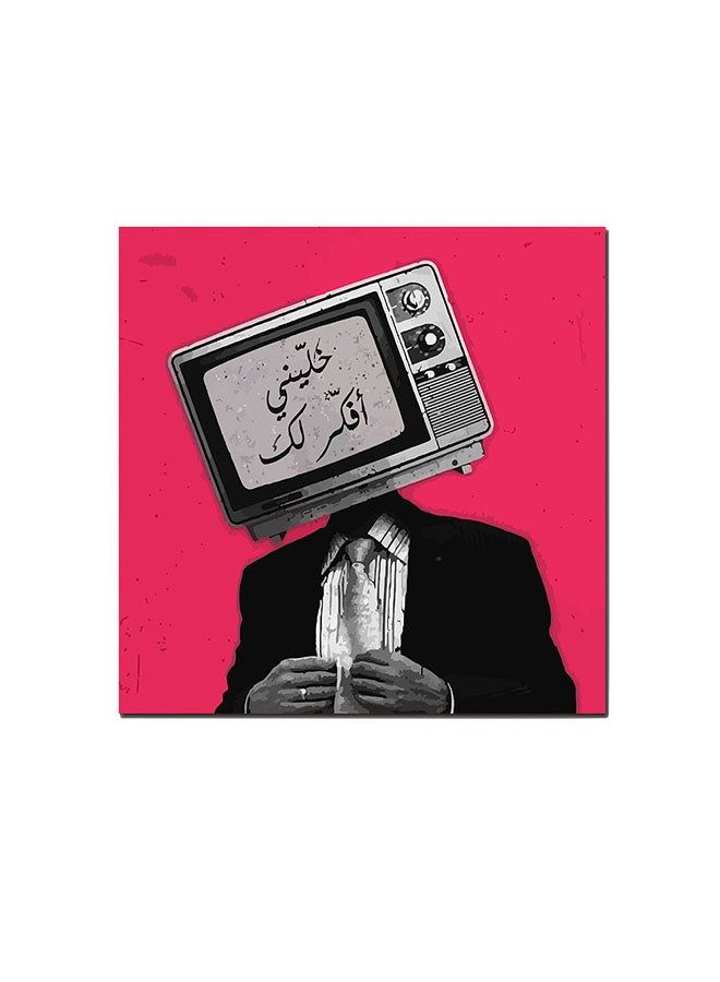 RYN Let Me Think Of You Pop Art Wall Art Painting Multicolour 30 x 30centimeter - Image 1