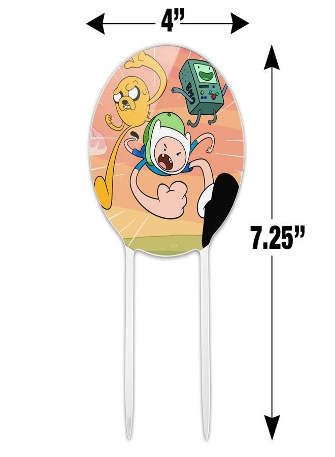 GRAPHICS & MORE Acrylic Adventure Time Finn and Jake Attack Friends Cake Topper Party Decoration for Wedding Anniversary Birthday Graduation - Image 2