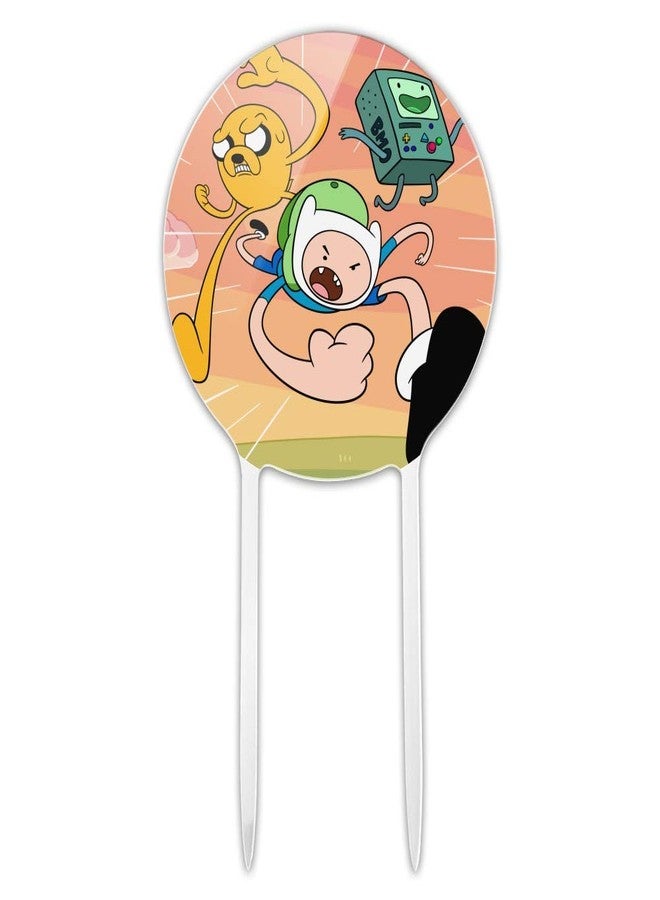 GRAPHICS & MORE Acrylic Adventure Time Finn and Jake Attack Friends Cake Topper Party Decoration for Wedding Anniversary Birthday Graduation - Image 1