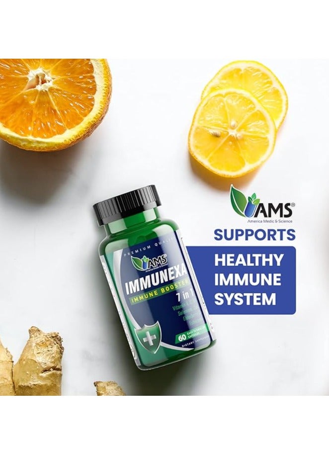 AMS إيمونيكسا 7 في 1 معزز المناعة 60 كبسولة - Image 3