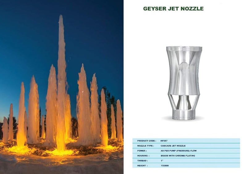 Bluewave Pool Fountains and Pools Geyser Jet Nozzle/Cascade Nozzle | Garden Fountains 1'' - Image 3