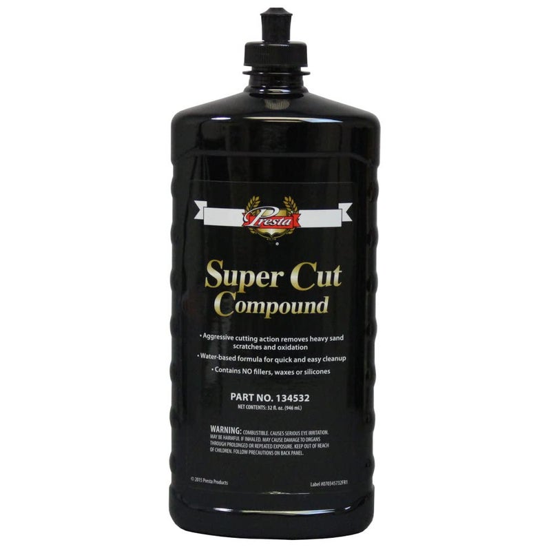 Presta 134532 Super Cut Compound for Removing P800 Grit, Heavy Sand Scratches and Oxidation - 32 Oz. - Image 4