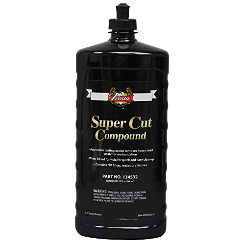 Presta 134532 Super Cut Compound for Removing P800 Grit, Heavy Sand Scratches and Oxidation - 32 Oz. - Image 1