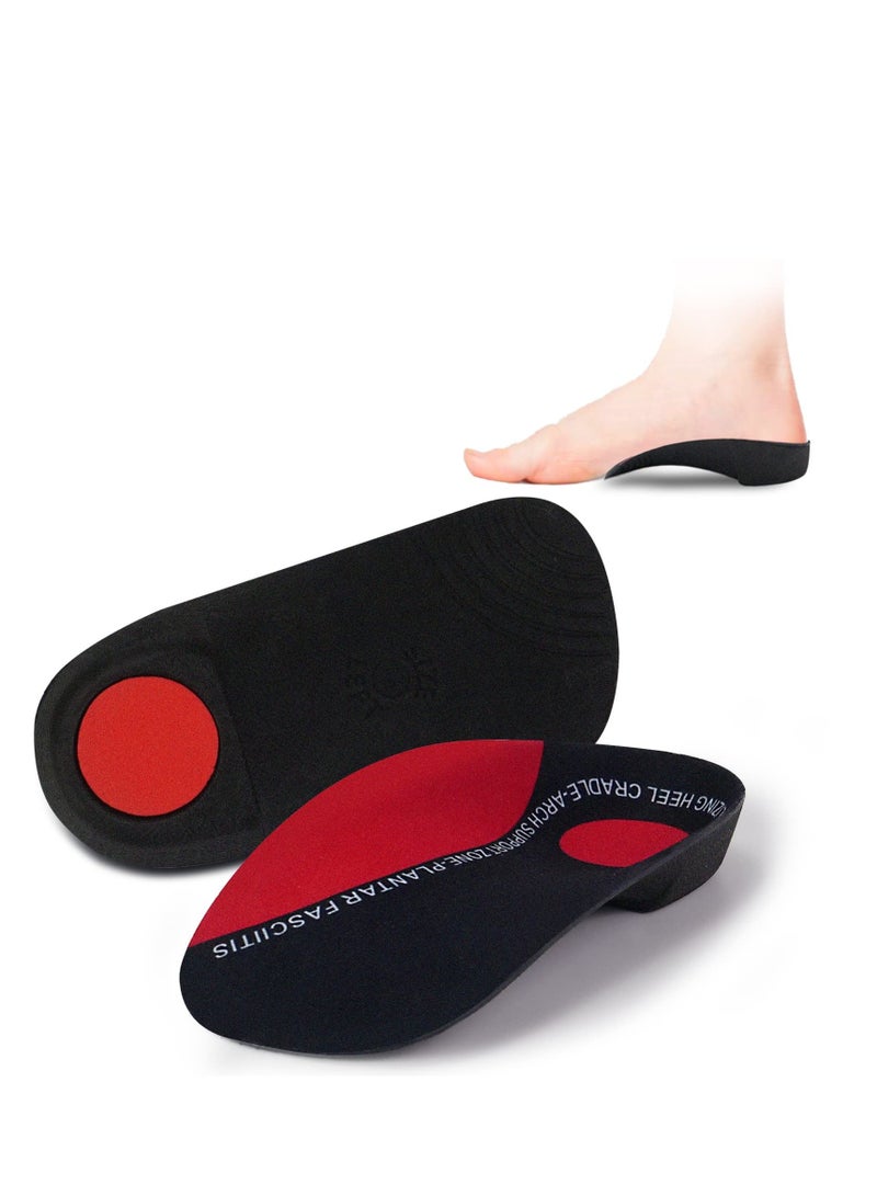 KASTWAVE 3/4 Length Plantar Fasciitis Arch Support Insoles Orthotics Shoe Inserts High Arch Flat Feet Over-Pronation Heel Pain Relief SIZE L - Image 1
