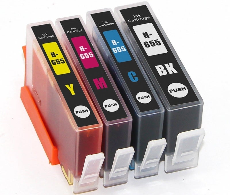 INK 655 Premium Compatible Color Inkjet Ink Cartridge for 655 Advantage 3525 4615 4625 5525 6520 6525 Printers Cartridge Printing Ink.Four Colors Black Cyan Yellow Magenta. - Image 2