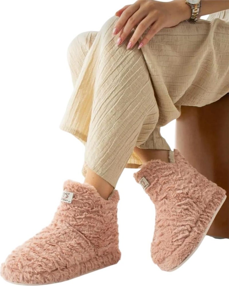 Liger Women's Panduf Non-Slip Sole Home Boots Thick Light Sole Pink - Image 1