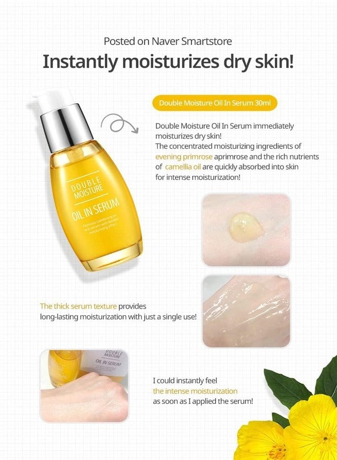 CHARMZONE Double Moisture Oil in Serum for Dry Sensitive Skin Soothing Moisturizing Elasticity Protection for All Skin Type (30ml/1.01 fl.oz) - Image 3