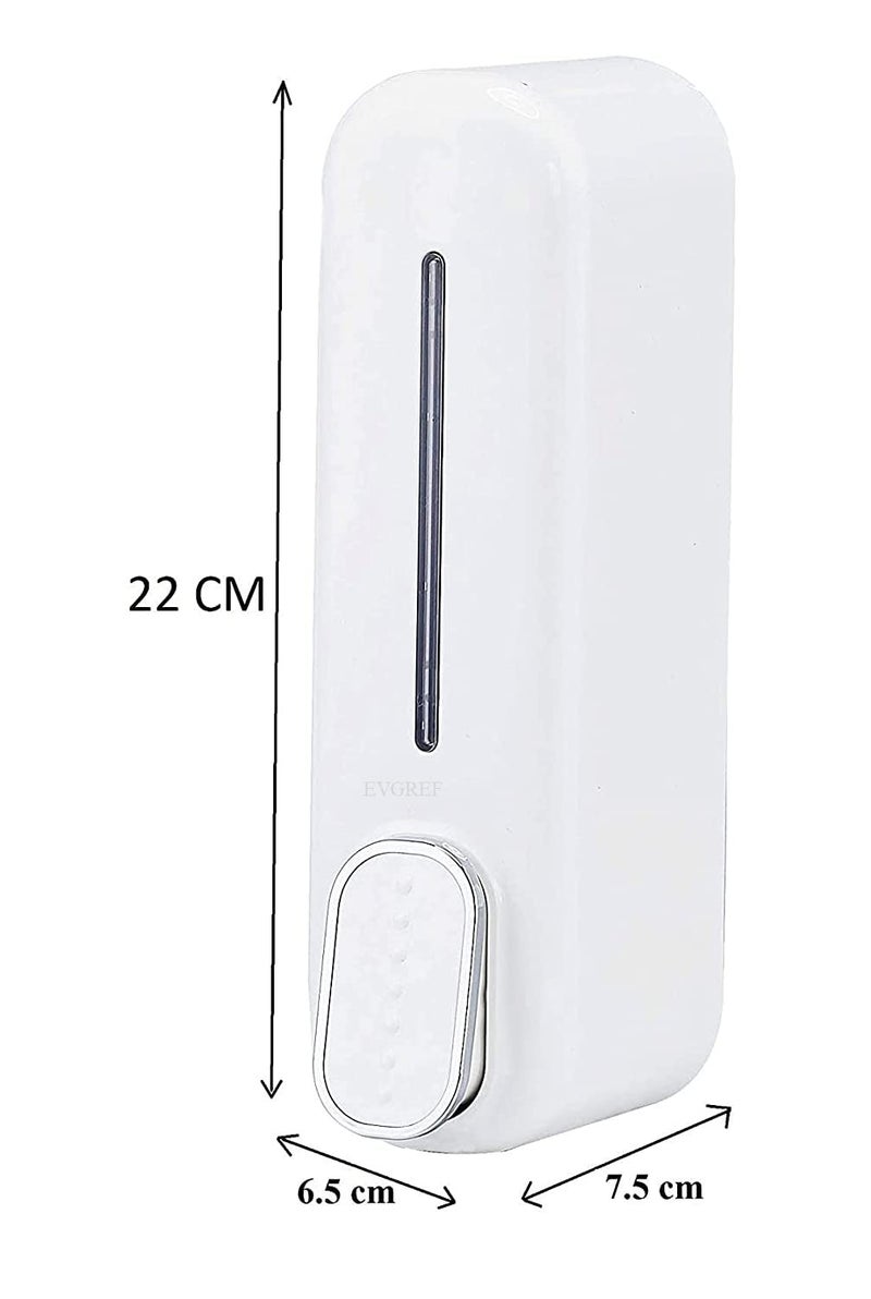 EVGREF Liquid Soap Dispenser 350 Ml (Pack Of 1) (White), Plastic - Image 4