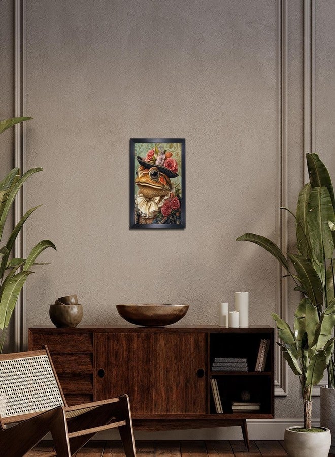 Yostyle Funny Victorian Madame Toad Wall Art black framed eclectic Frog aesthetic wall art for living room bathroom, 08x10in Trendy Frame Wall Decor - Image 5