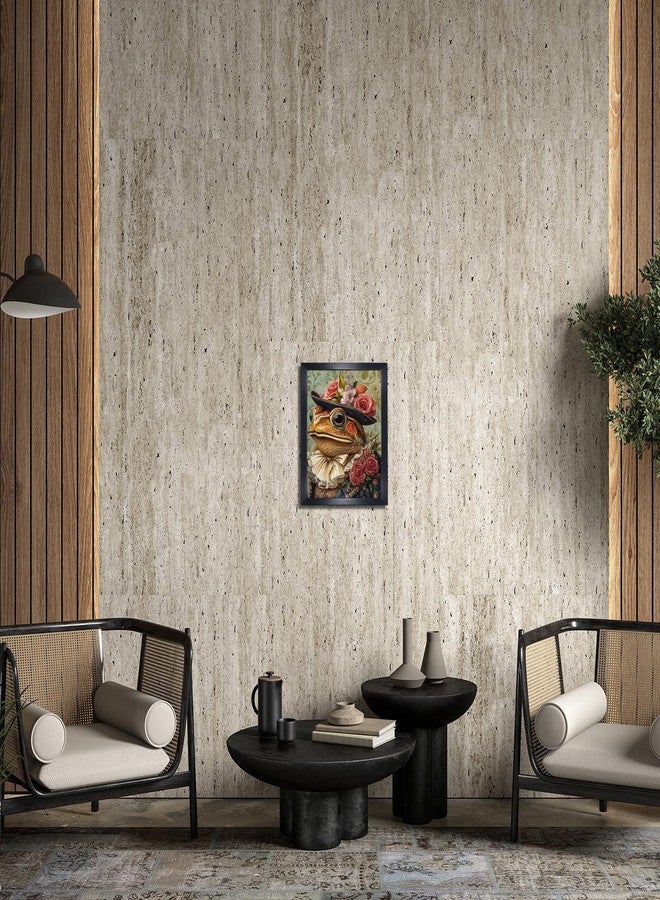 Yostyle Funny Victorian Madame Toad Wall Art black framed eclectic Frog aesthetic wall art for living room bathroom, 08x10in Trendy Frame Wall Decor - Image 4