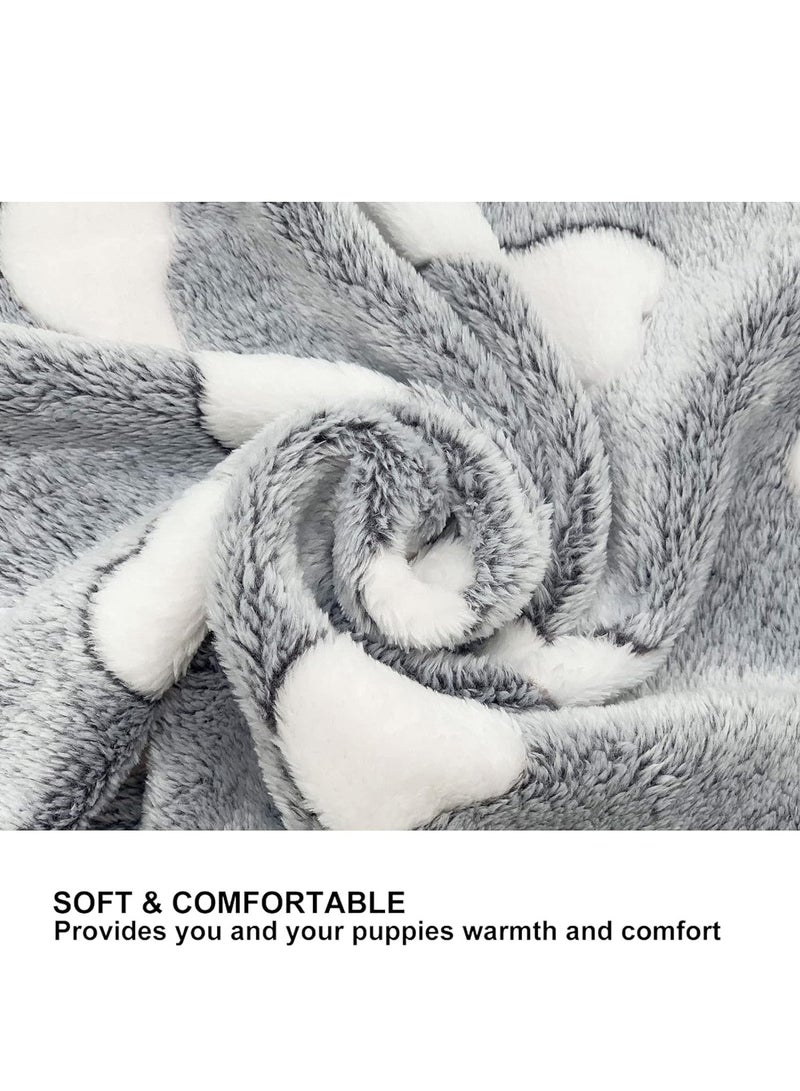 Pet Blankets Set, Soft Dog Cat Fleece Blankets, Super Soft Warm Sleep Mat Fluffy Premium Fleece Pet Blanket, Pack of 3, 76cm x 52cm(31x20) - Image 3