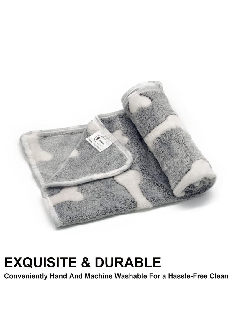 Pet Blankets Set, Soft Dog Cat Fleece Blankets, Super Soft Warm Sleep Mat Fluffy Premium Fleece Pet Blanket, Pack of 3, 76cm x 52cm(31x20) - Image 5