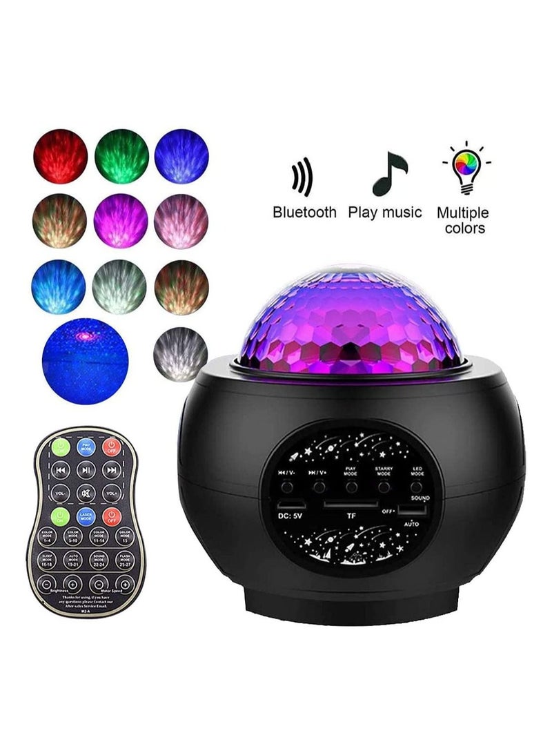 3 in 1 Star Galaxy Projector Moving Ocean Wave Night Light for Bedroom with Remoter LED Smart Starry Space Projector with Bluetooth Music Speaker for Room - Image 2