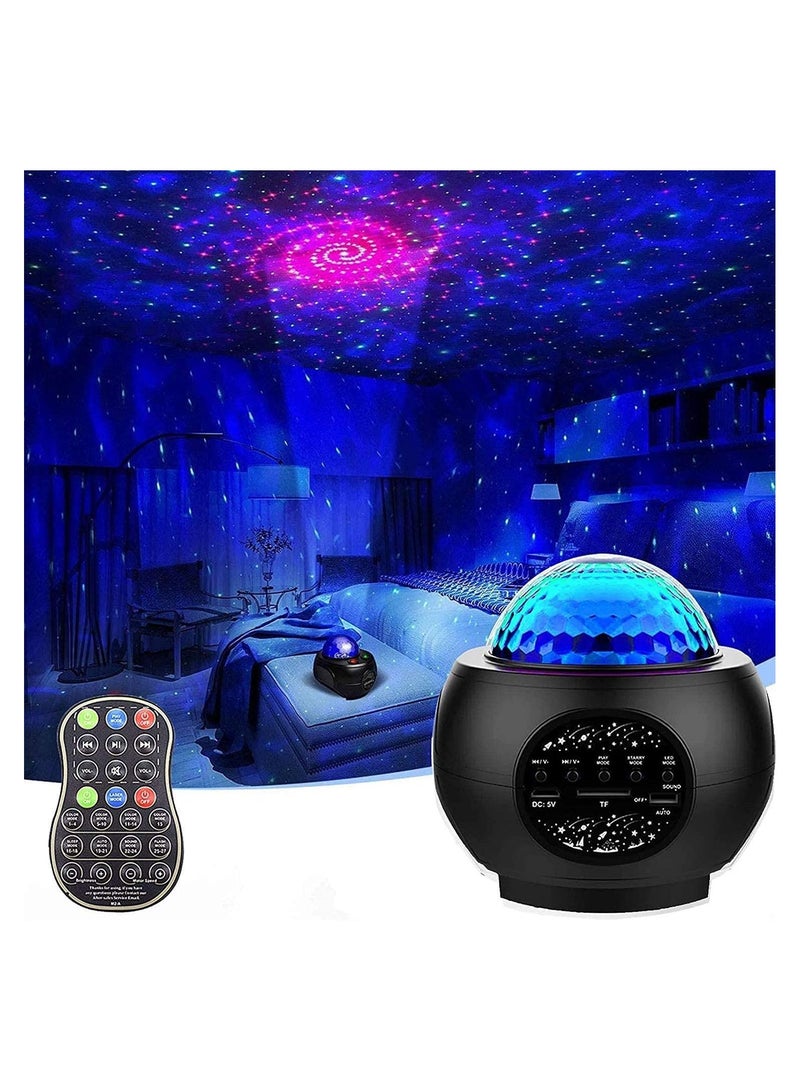 3 in 1 Star Galaxy Projector Moving Ocean Wave Night Light for Bedroom with Remoter LED Smart Starry Space Projector with Bluetooth Music Speaker for Room - Image 1