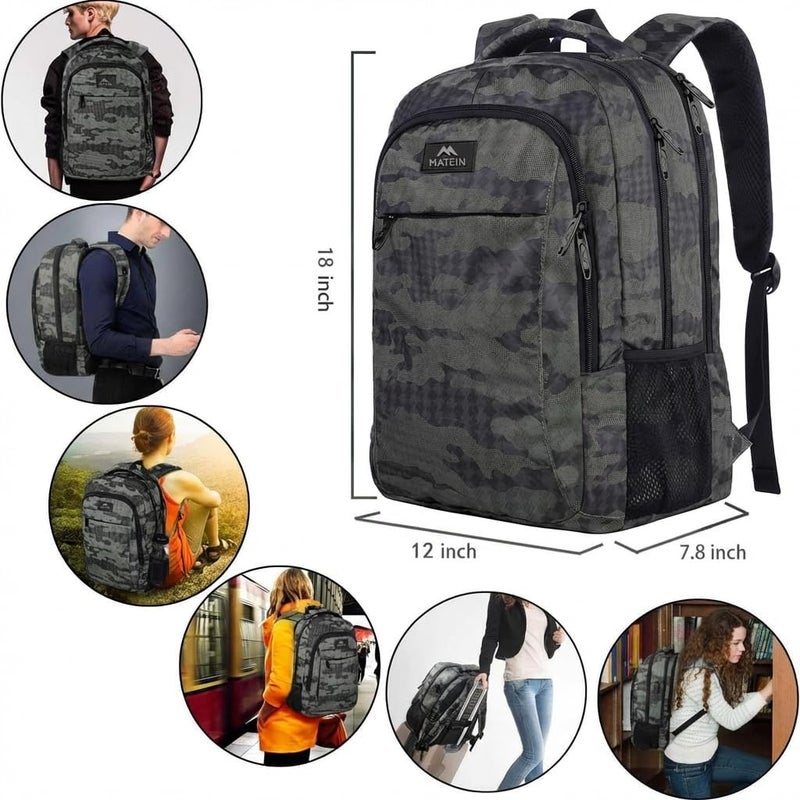 MATEIN 17.3 Inch Computer Backpack, Extra Large TSA Friendly Travel Laptop Backpack, Anti Theft Carry On Flight Approved Business Work College Backpack Bag for Men Women Gift - Image 5