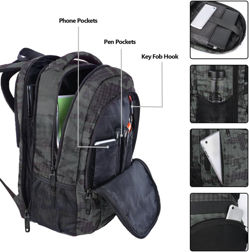 MATEIN 17.3 Inch Computer Backpack, Extra Large TSA Friendly Travel Laptop Backpack, Anti Theft Carry On Flight Approved Business Work College Backpack Bag for Men Women Gift - Image 3
