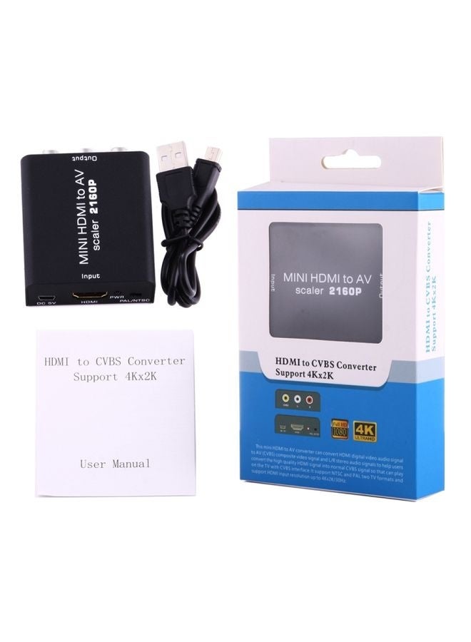 Mini HDMI to AV / CVBS Composite Video Signal Converter(Black) - Image 3