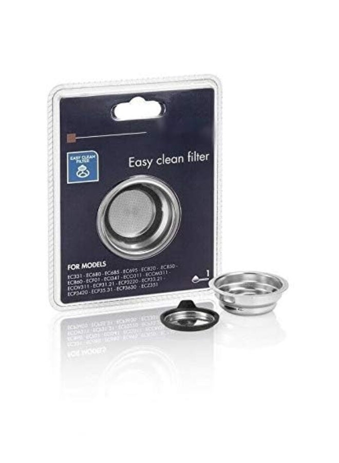 De'Longhi فلتر كريمة سهل التنظيف لكوب واحد لآلة قهوة ديلونجي EC331 EC680 EC685 EC695 EC820 EC850 EC860 ECF01 ECO311 ECP31 ECP3220 ECP33 ECP3420 ECP35 ECP3630 ECZ351 ECF01 5513280991 DLSC400 - Image 2