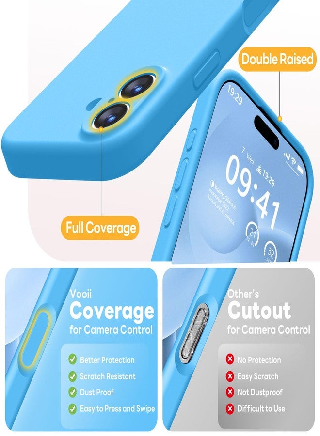 Vooii Magnetic Compatible with iPhone 17 Case (Compatible with Magsafe) (Upgraded Camera Protection) Liquid Silicone Shockproof Full Body Protective Phone Cover for Women Men, Blue, 6.3" - Image 5