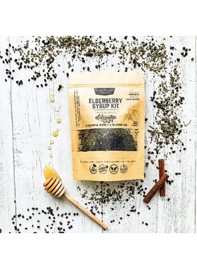 Elderwise Organics Made With Love Elderberry Syrup Kit Allergy Support Makes Approx. 32Oz Comes With Brewing Bag Organic Ingredients Elderberries Rosehips Ginger Nettle Cinnamon Cloves Elderwise - Image 5