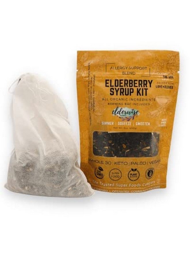 Elderwise Organics Made With Love Elderberry Syrup Kit Allergy Support Makes Approx. 32Oz Comes With Brewing Bag Organic Ingredients Elderberries Rosehips Ginger Nettle Cinnamon Cloves Elderwise - Image 3