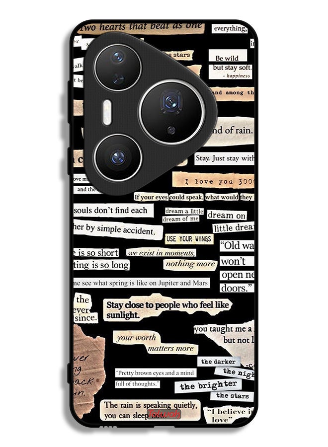 Tolwak Huawei Pura 80 Pro Plus Protective Case Cover Quotes Stickers - Image 1