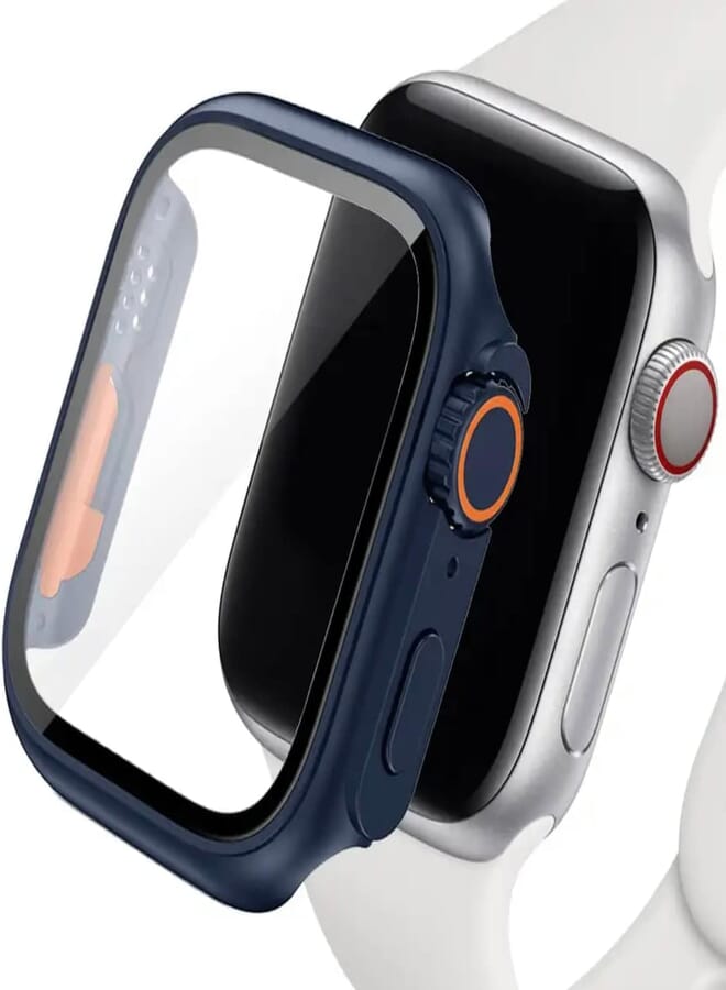 Next Next store Interchangeable Case Compatible with Apple Watch Series 8 7 6 5 4 3 2 1 SE, Replacement Case for Watch Ultra (45mm), PC (Navy)