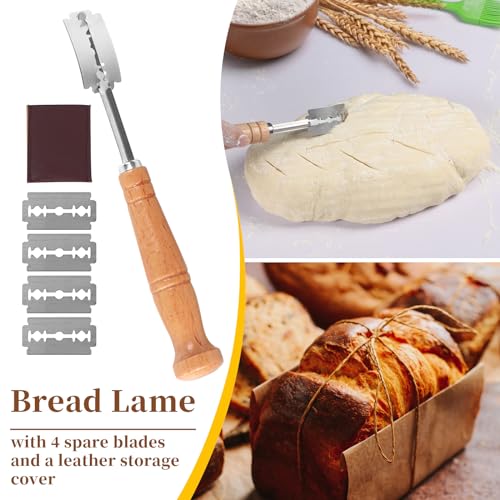 lokeisna Banneton Bread Proofing Basket Set, 11 Inch Sourdough Proofing Basket and Bread Baking Supplies-Bread Lame, Danish Whisk, Bowl & Dough Scraper, Brush, (Plastic, 9in Oval + 10in Oval+11in) - Image 5