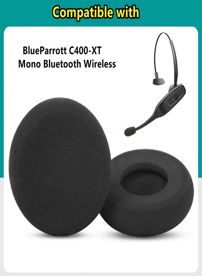 YDYBZB C400-XT Ear Pads Cushions Kit Compatible with BlueParrott C400-XT C400XT Mono Bluetooth Wireless Headset Replacement Accessories Earpads Mic Foam High-Density Foam Black - Image 2