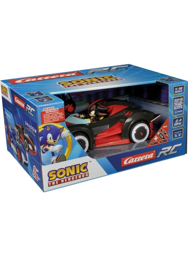 Carrera RC 2.4GHz Sonic Racing Shadow I Officially Licensed SEGA Design I Full Driving & Steering Function I LED Light I Up to 9 km/h I For Ages 6+ - Image 4