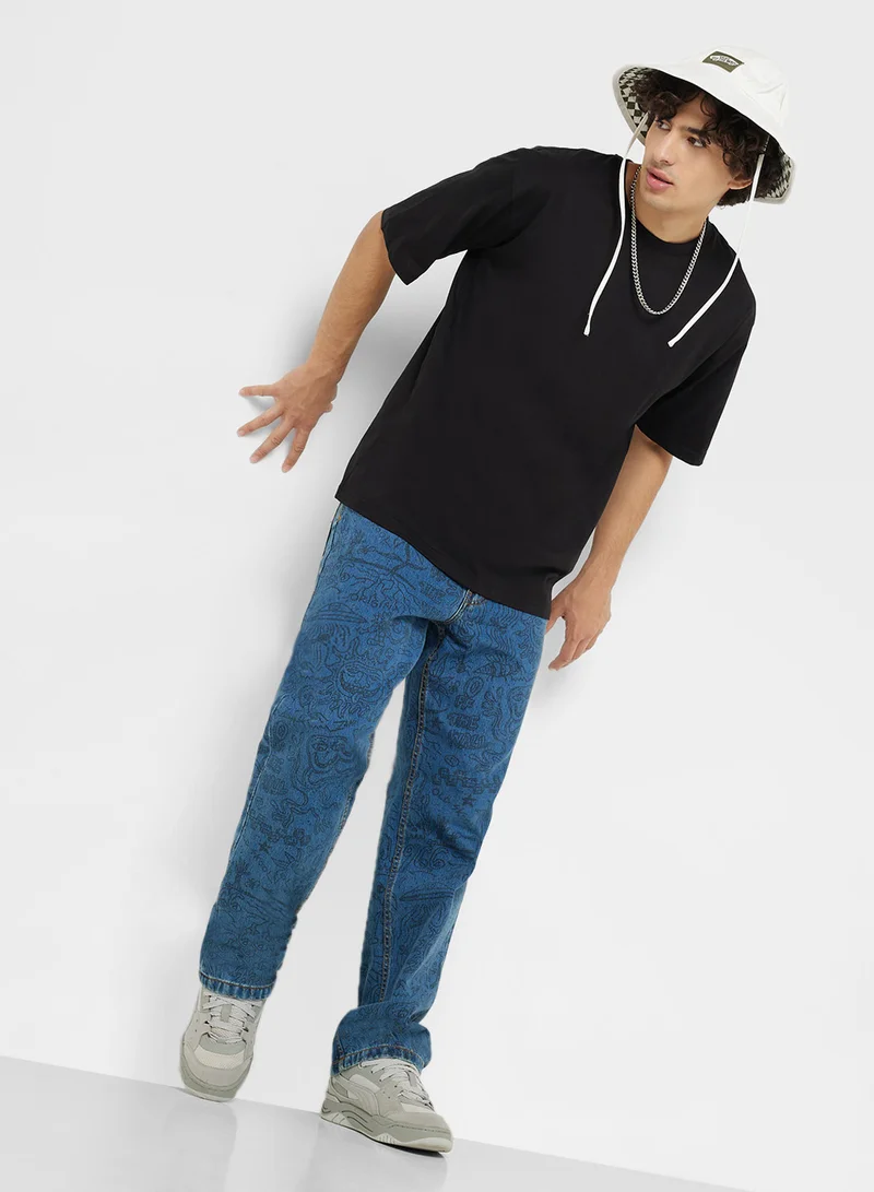 Seventy Five Printed Crew Neck T-Shirt