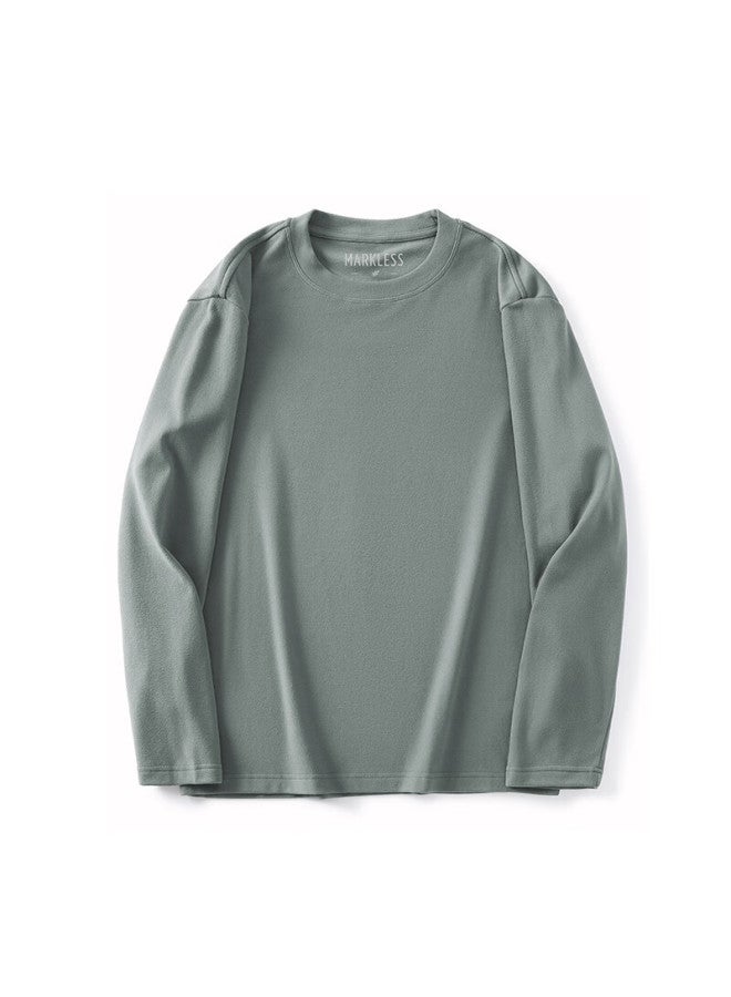 Markless Infrared Heating Thermal Long-sleeve T-shirt For Men, Autumn And Winter Round Neck Undershirt Base Layer Menswear 4604 Smoky Gray L - Image 3