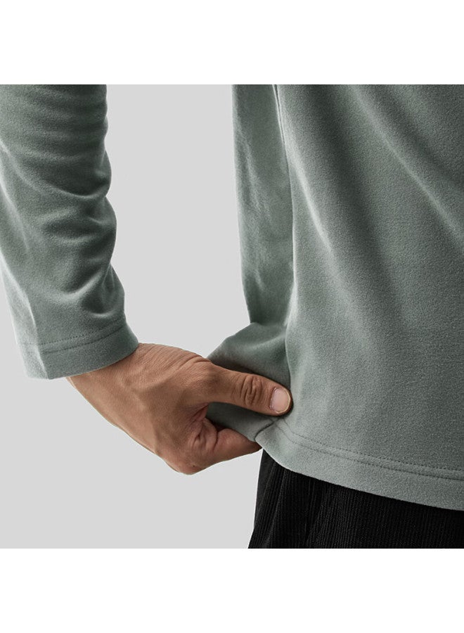 Markless Infrared Heating Thermal Long-sleeve T-shirt For Men, Autumn And Winter Round Neck Undershirt Base Layer Menswear 4604 Smoky Gray L - Image 2