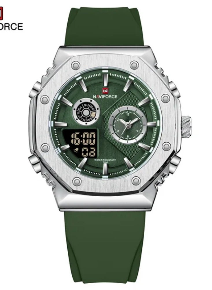 NAVIFORCE 9216 Top Brand Luxury Classic Original Men Watch Quartz Digital Male Clock Sport Rubber Man Wristwatch