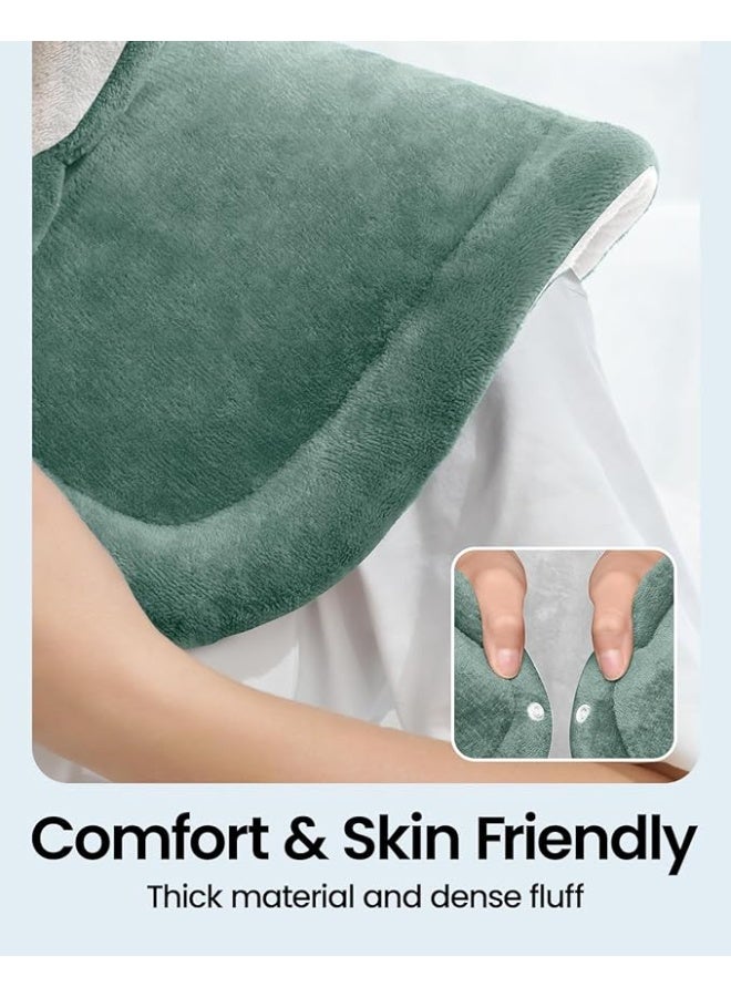 وسادة تدفئة كهربائية موزونة للرقبة والأكتاف والظهر – لفافة حرارية للتغطية الكاملة وتخفيف الآلام والتقلصات – متوافقة مع معايير HSA وFSA – معتمدة بشهادة ETL للأمان (خضراء) - Image 5