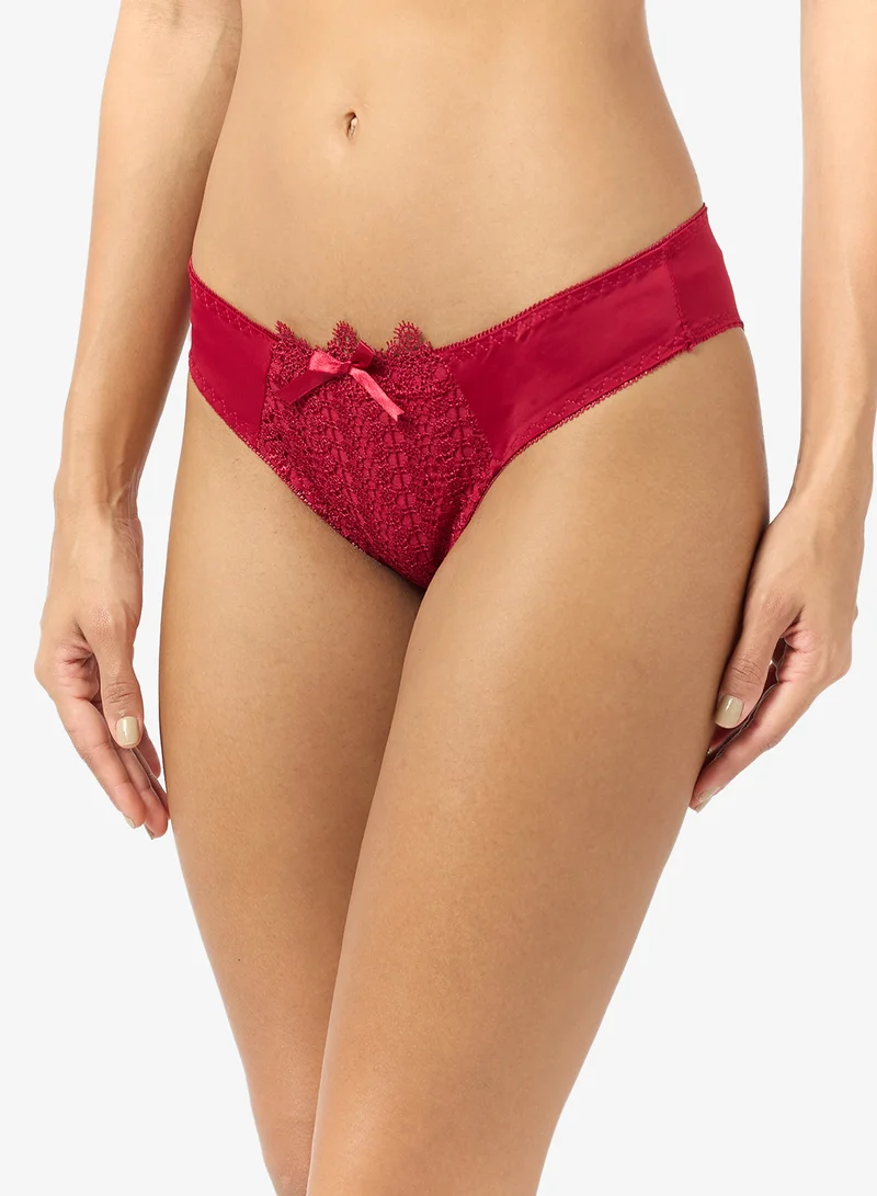 Ella  Lace Trim Detail Underwire \nBra & Panty Set for Women | Best Price UAE