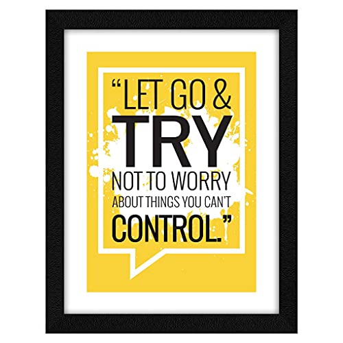 ArtX Paper Motivational Quote Let's Go & Try Wall Frame Art Painting, Multicolor, Motivational, 10X13 Inches, Set of 1 - Image 1