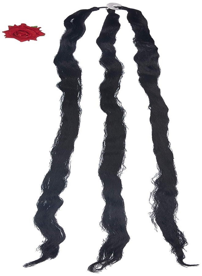 Chanderkash 24Inch Hair Choti/Baal/Extension, Black With Rose Clips For Women'S/Girls - Image 1