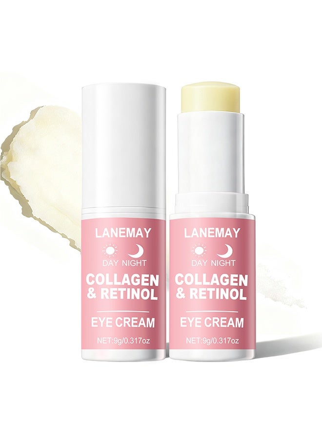 LANEMAY Collagen & Retinol  Eye Cream Stick for Wrinkles & Moisturizing - Anti-Aging with Niacinamide & Vitamin E - Deeply Hydrate & Smooth Fine Lines - Portable Undereye Treatment 9g - Image 1