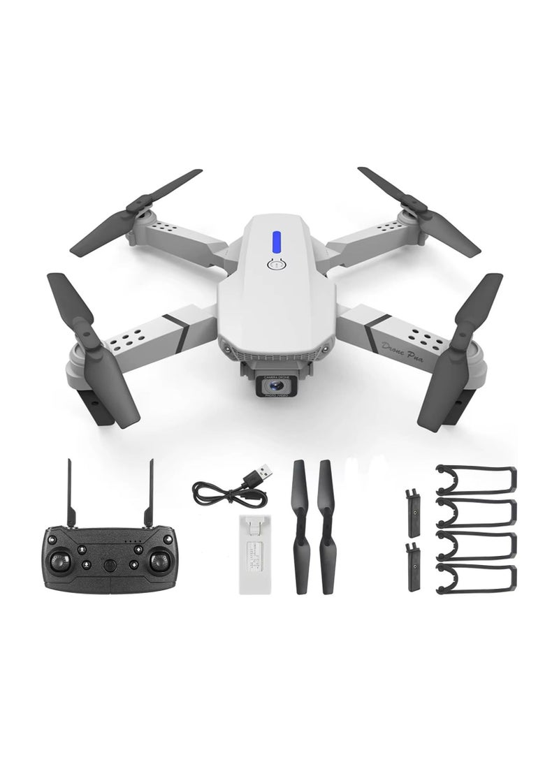 طائرة سكاي شاين المستكشفة الجوية القابلة للطي مع كاميرا مزدوجة عالية الدقة وتحكم ذكي في الطيران - مناسبة للمبتدئين، عمر بطارية طويل، قلاب ثلاثي الأبعاد، مصابيح LED، تحكم بالإيماءات وحقيبة حمل - Image 3